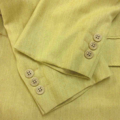 Loro Piana Terre Jacket Top Silk Yellow Long Sleeve Two Buttons PP — view 4