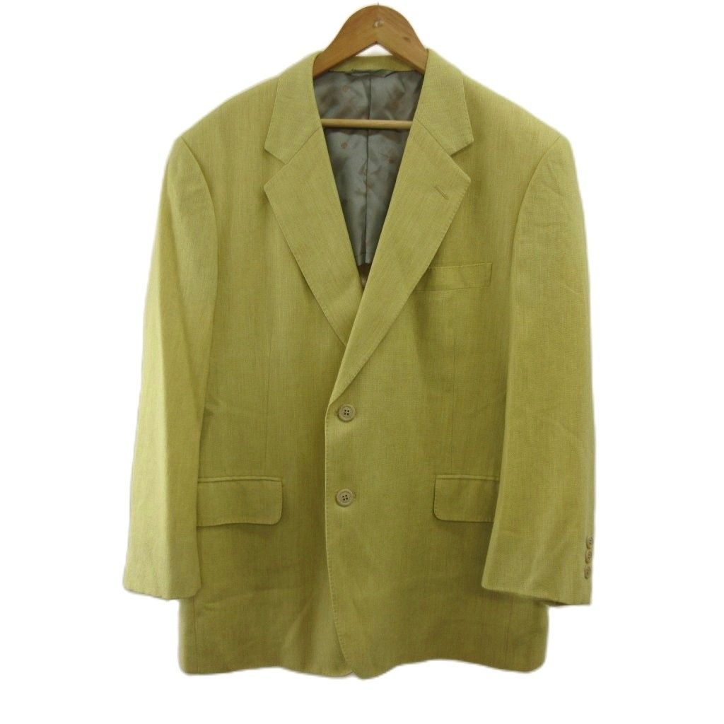 Loro Piana Terre Jacket Top Silk Yellow Long Sleeve Two Buttons PP
