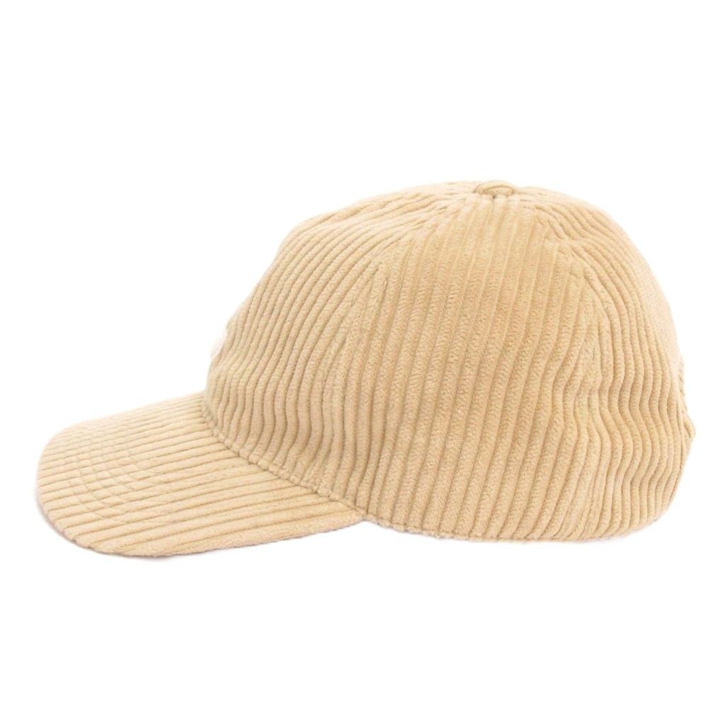 Celine Corduroy Initial Baseball Cap Cotton Beige Hat — view 2