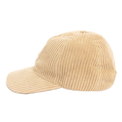 Celine Corduroy Initial Baseball Cap Cotton Beige Hat — view 2