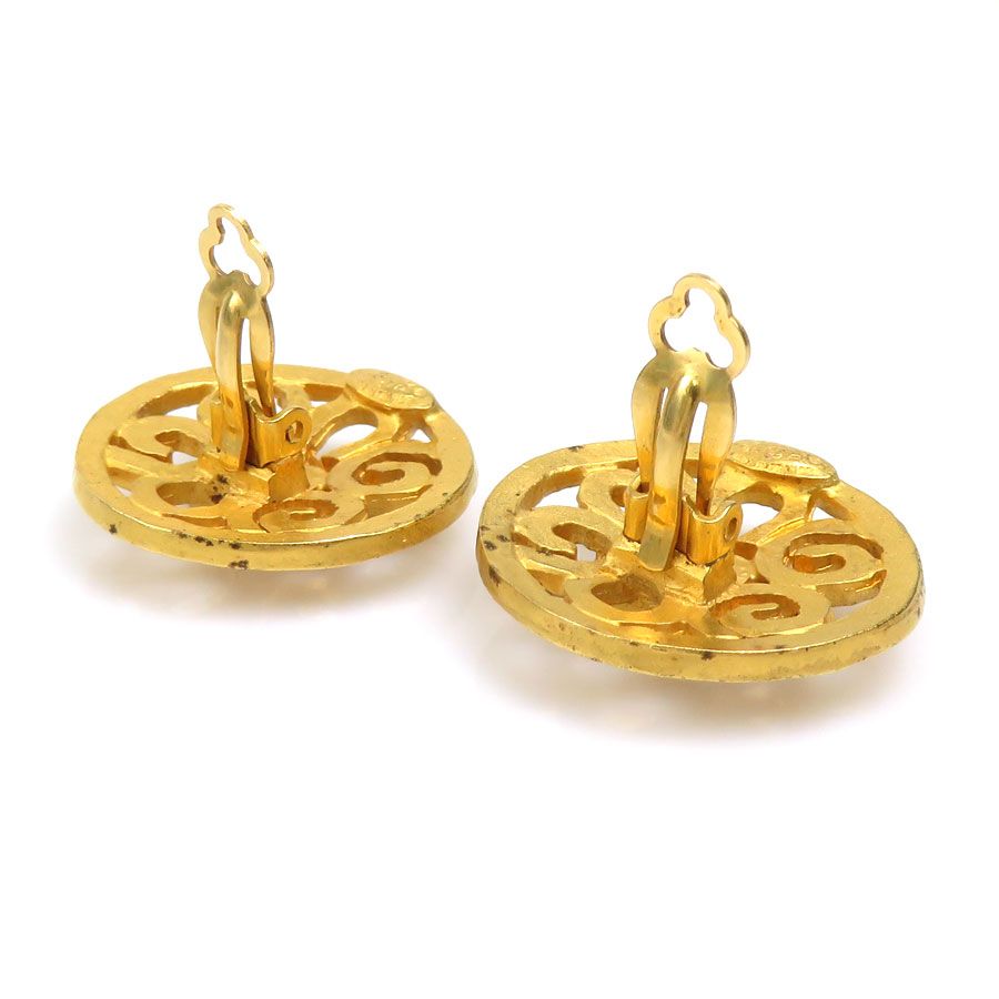 Chanel Earrings Vintee Gold — view 4