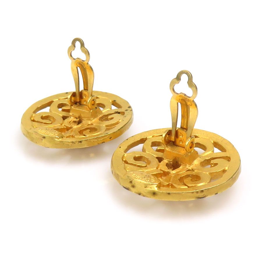 Chanel Earrings Vintee Gold — view 5