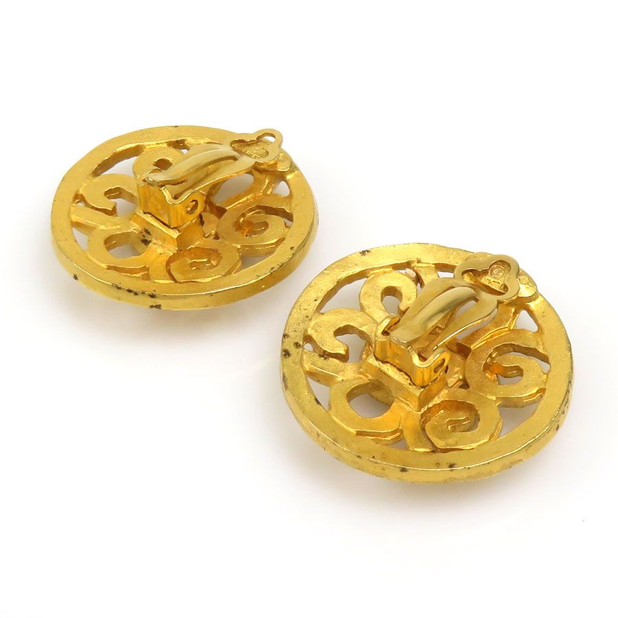 Chanel Earrings Vintee Gold — view 6