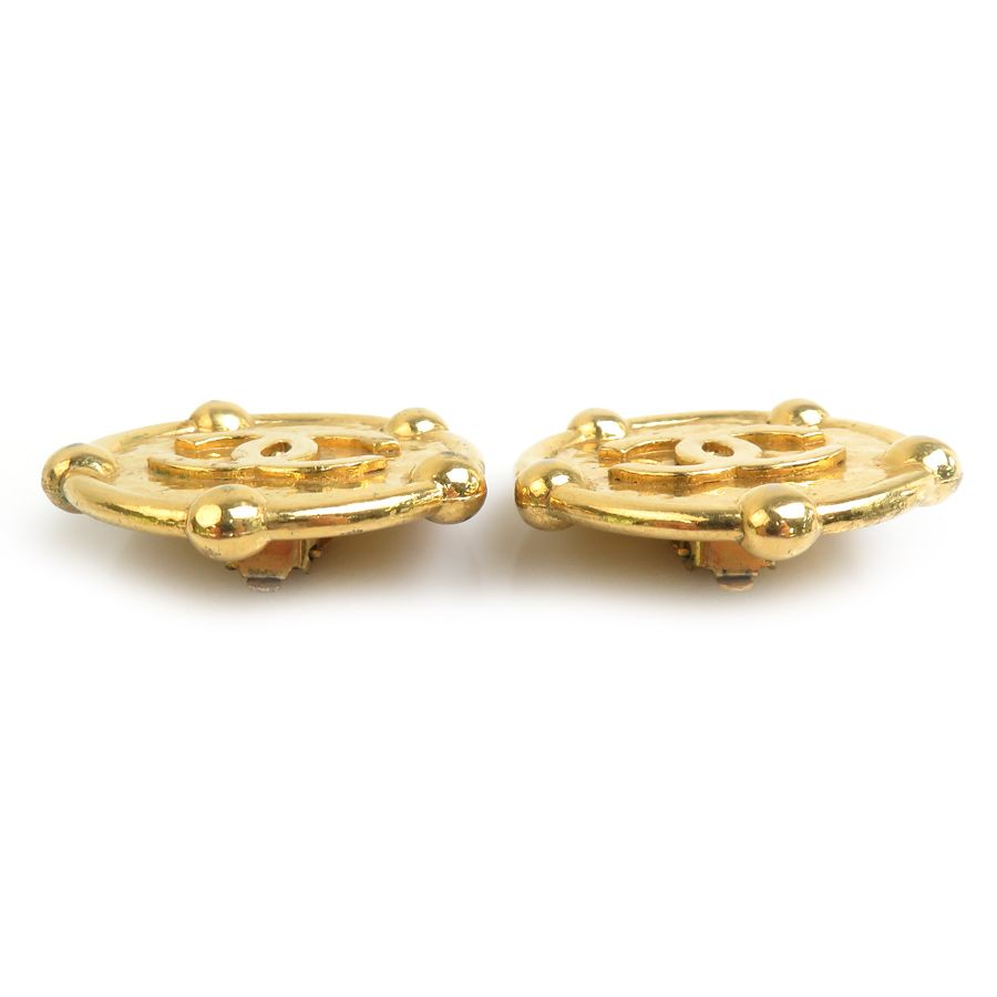 Chanel Earrings Vintee Gold — view 4