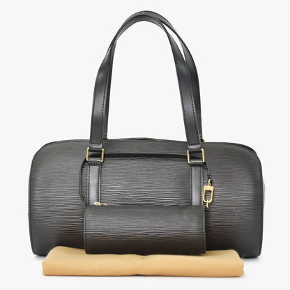 Louis Vuitton Epi Soufflot Handbag Leather Noir Gold