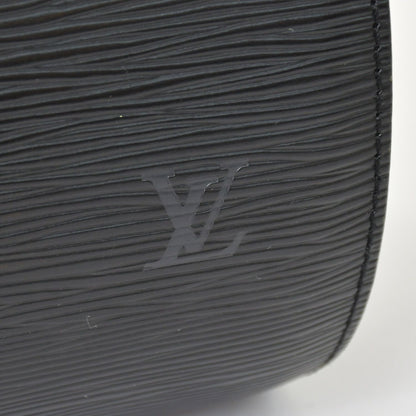 Louis Vuitton Epi Soufflot Handbag Leather Noir Gold — view 5