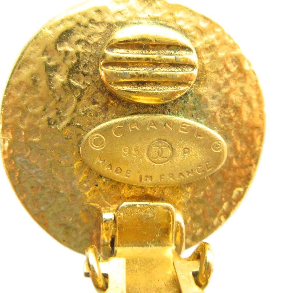 Chanel Vintage Earrings Clip on Faux Pearl Gold — view 3