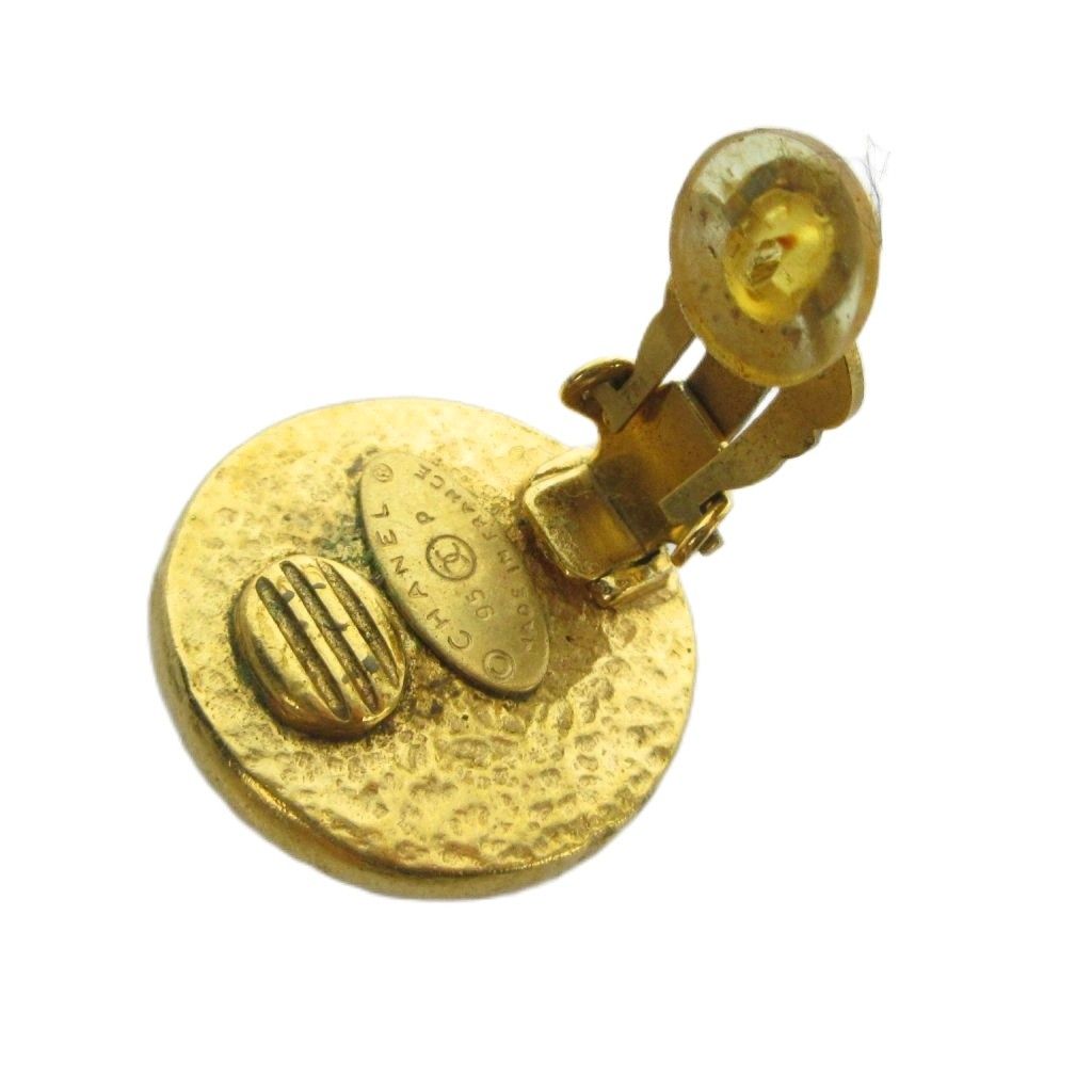 Chanel Vintage Earrings Clip on Faux Pearl Gold — view 5