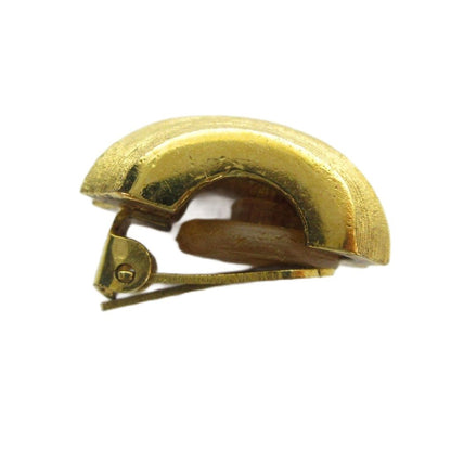 Dior Earrings Clip on Log Vintage Gold — view 3
