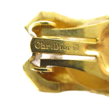 Dior Earrings Clip on Log Vintage Gold — view 4