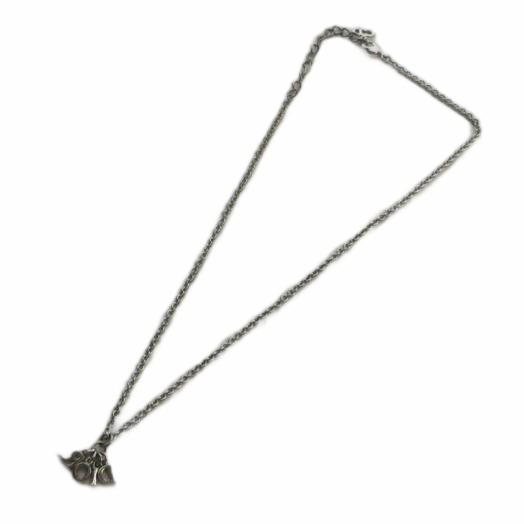 Dior Necklace Pendant Logo Silver — view 4