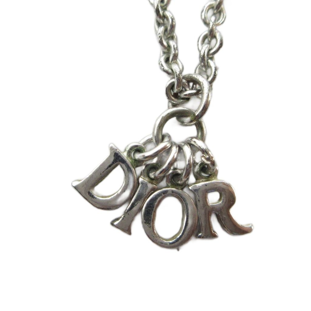 Dior Necklace Pendant Logo Silver