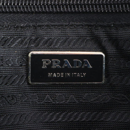 Prada Tessuto Nylon Triangle Logo Leather Shoulder Bag Crossbody Messenger Rbe — view 8
