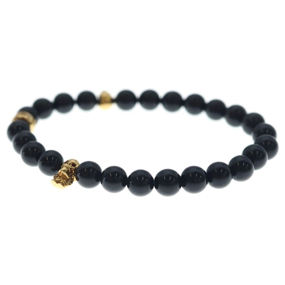 Chrome Hearts 22k 6 mm Bead Bracelet Foti Black Gold — view 4