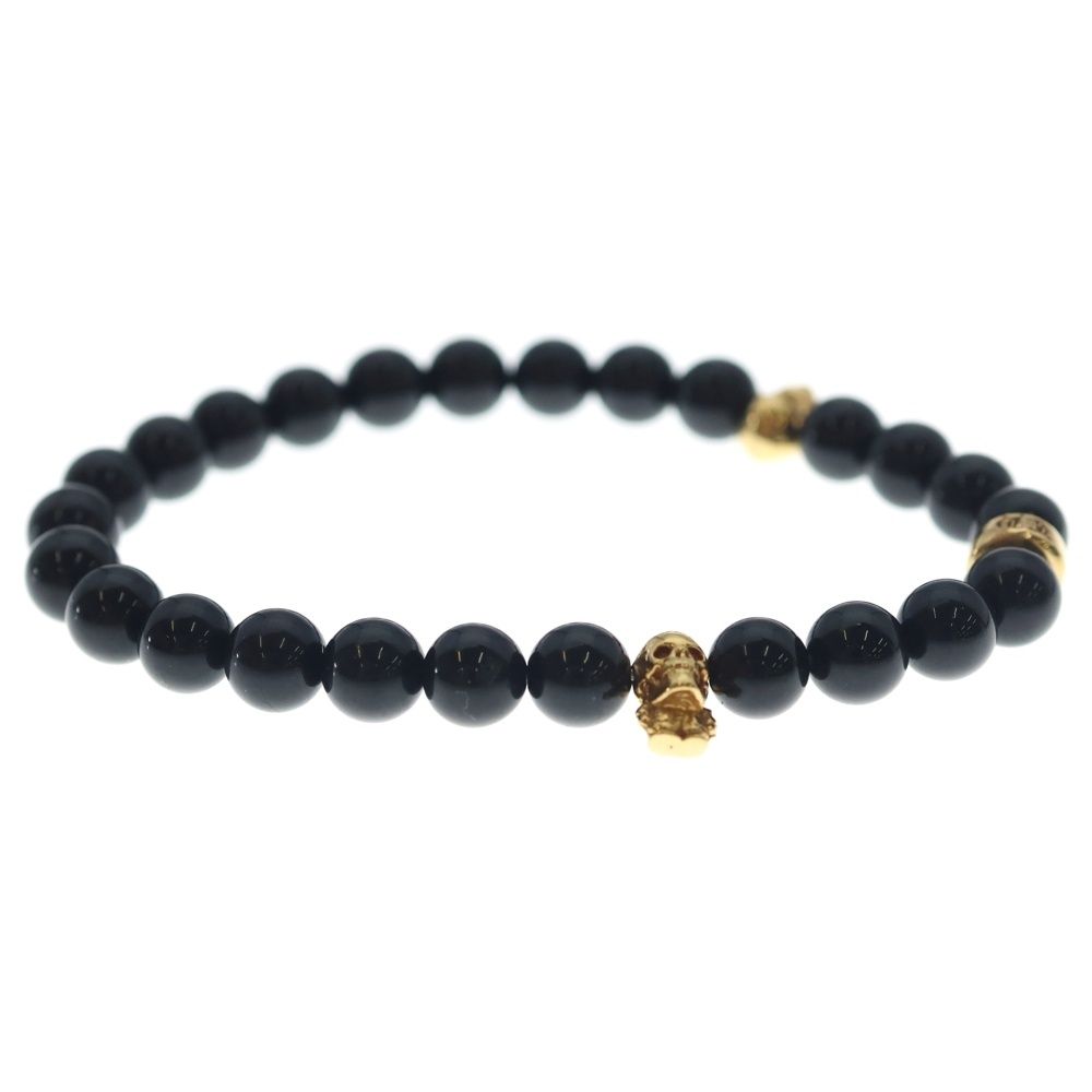 Chrome Hearts 22k 6 mm Bead Bracelet Foti Black Gold — view 3
