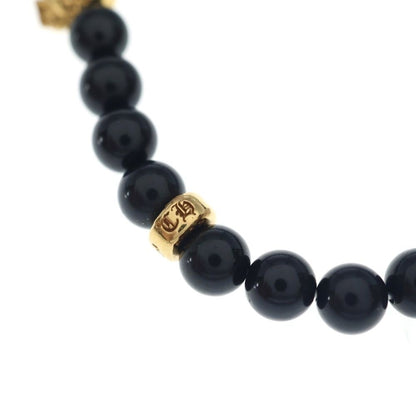 Chrome Hearts 22k 6 mm Bead Bracelet Foti Black Gold — view 6