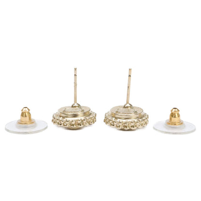 Chanel CC Logo Line Stone Imitation Pearl Earring — view 5