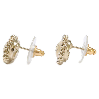 Chanel CC Logo Line Stone Imitation Pearl Earring — view 2