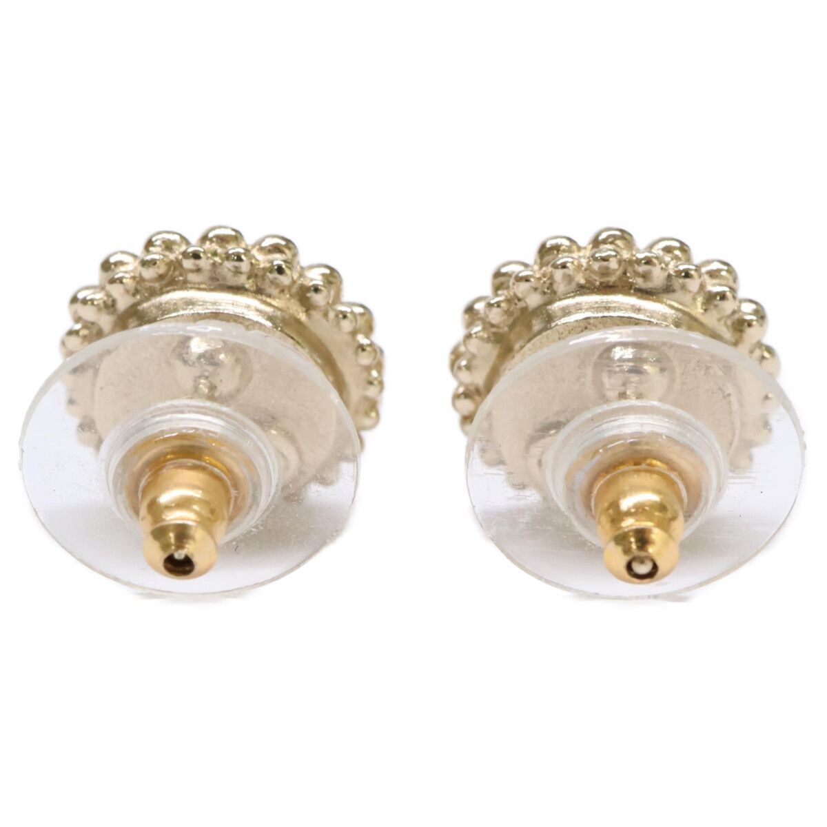Chanel CC Logo Line Stone Imitation Pearl Earring — view 3