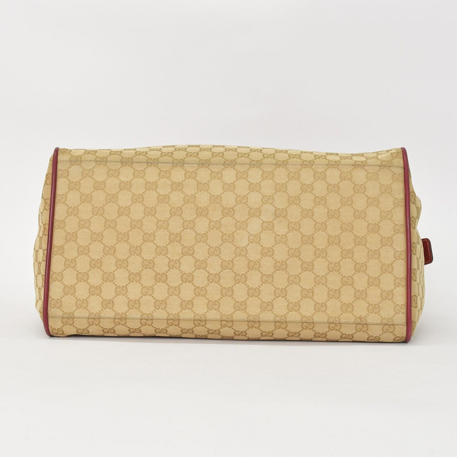 Gucci GG Canvas Boston Bag Sherry Line Leather Brown — view 8