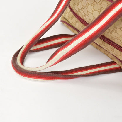Gucci GG Canvas Boston Bag Sherry Line Leather Brown — view 7