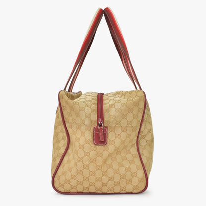 Gucci GG Canvas Boston Bag Sherry Line Leather Brown — view 2