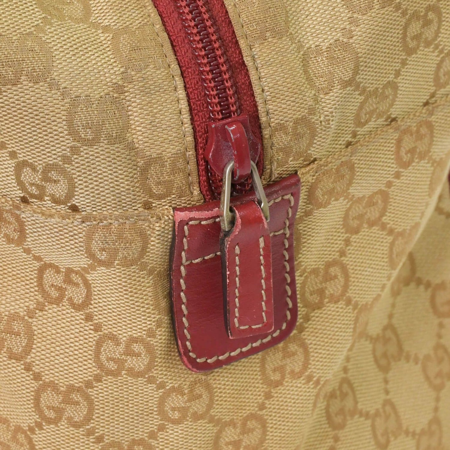 Gucci GG Canvas Boston Bag Sherry Line Leather Brown — view 6