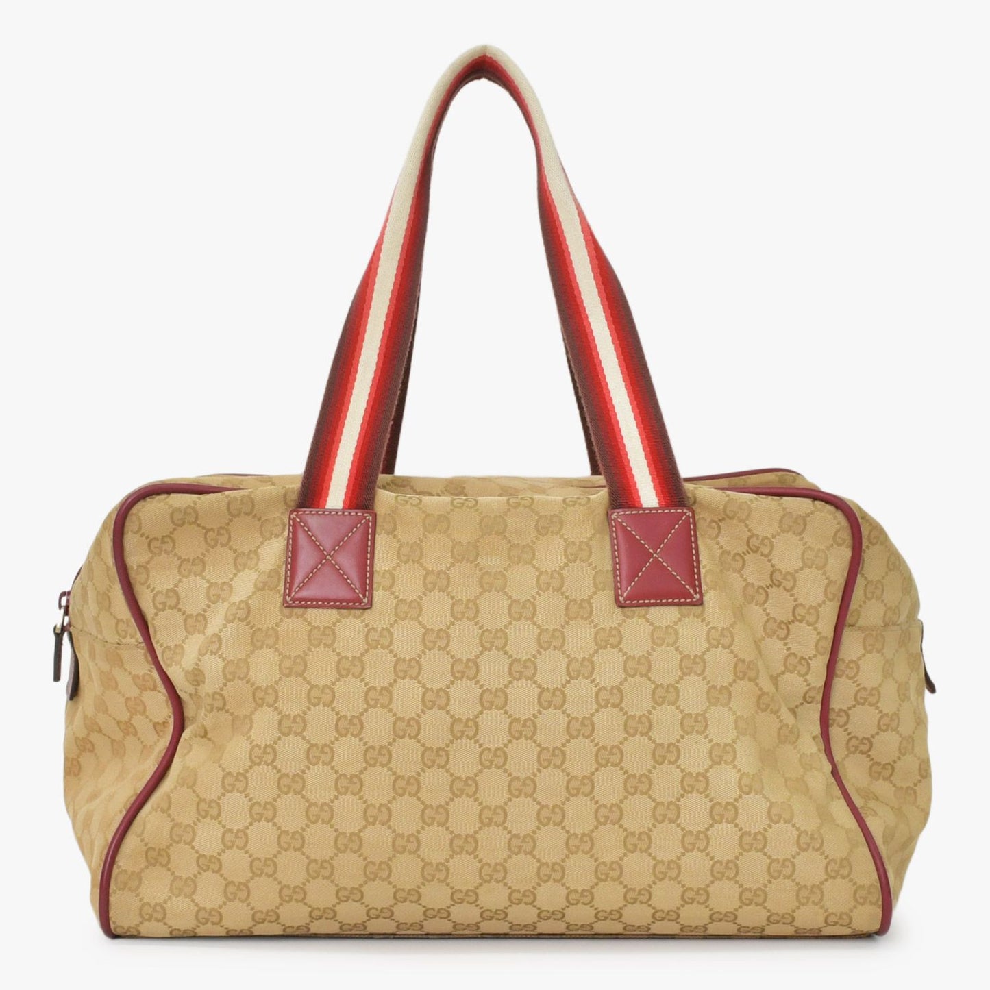 Gucci GG Canvas Boston Bag Sherry Line Leather Brown — view 3