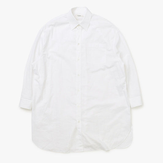 Celine Painter Shirt Dress Triomphe Embroidery White 34