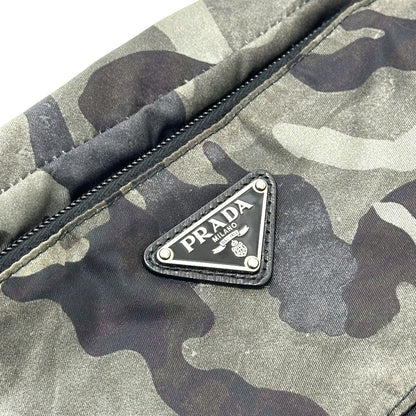 Prada Second Bag Triangle Logo Camouflage Nylon Gray — view 6