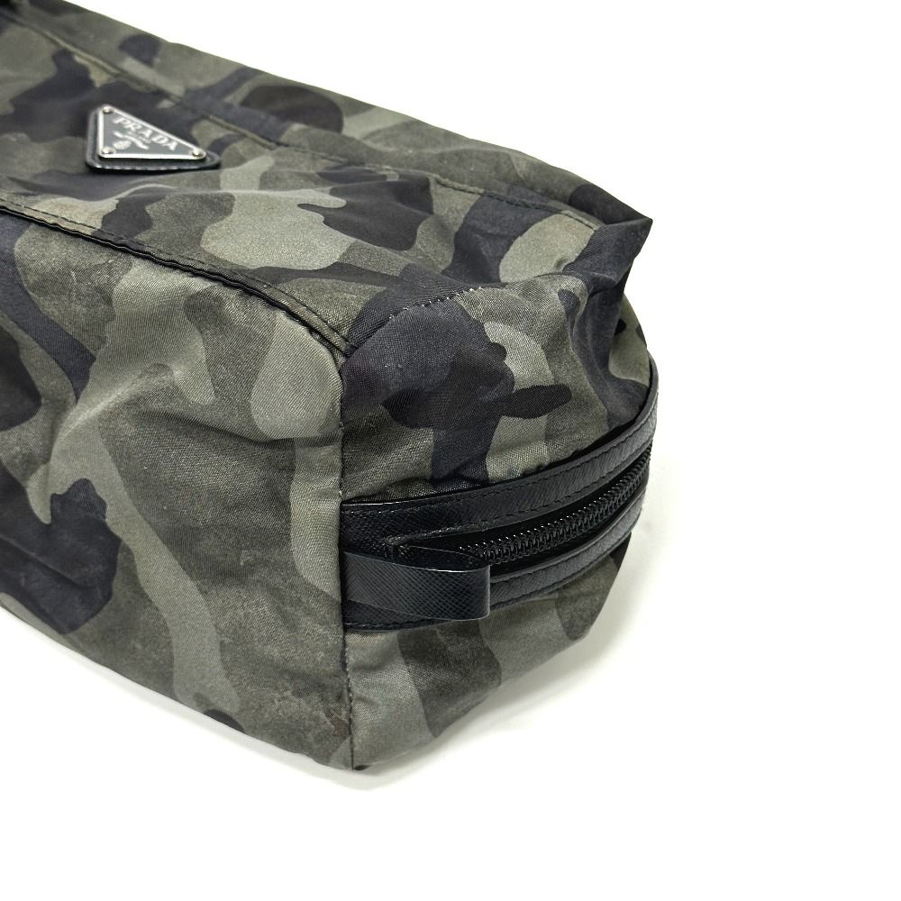 Prada Second Bag Triangle Logo Camouflage Nylon Gray — view 4