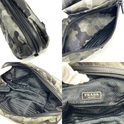 Prada Second Bag Triangle Logo Camouflage Nylon Gray — view 8
