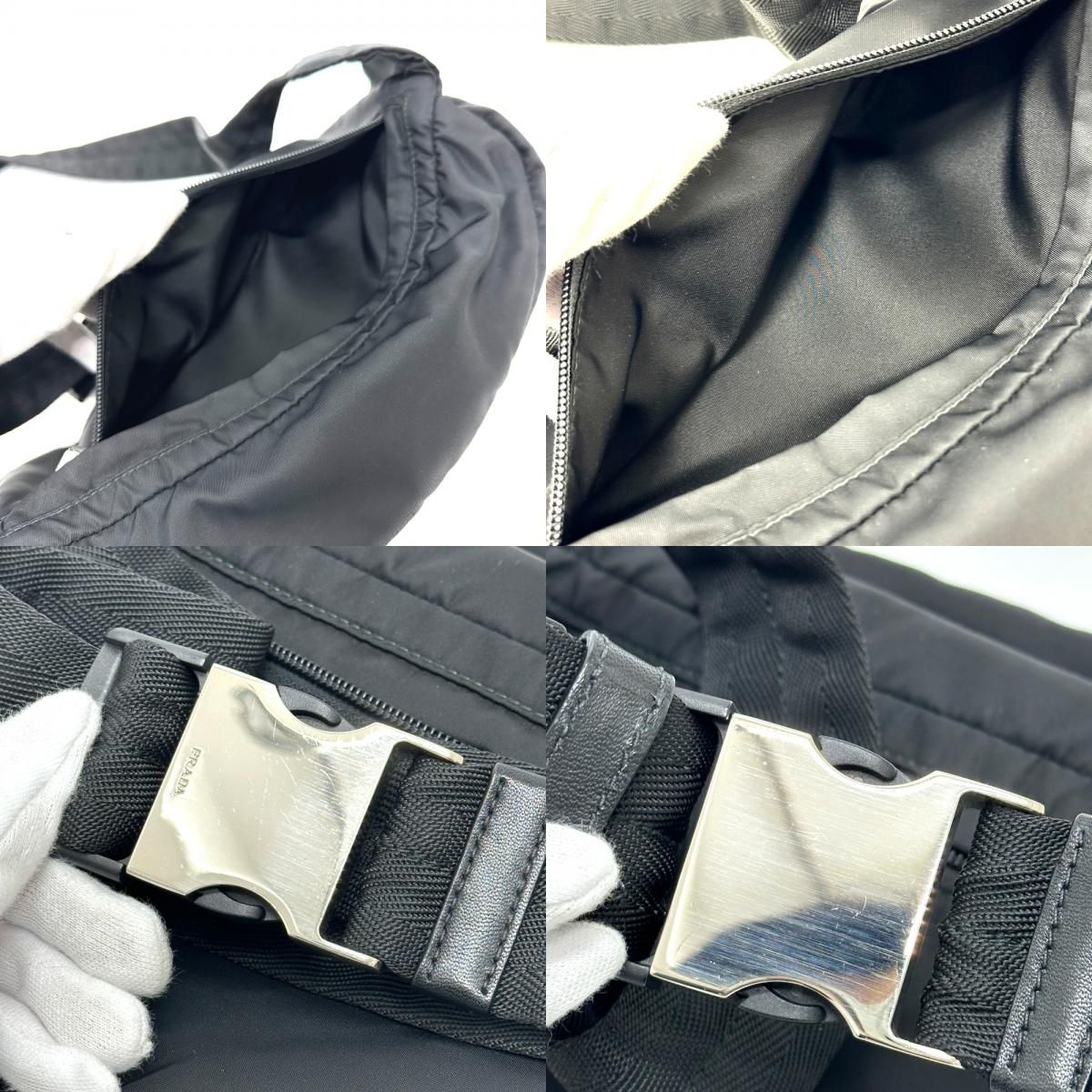 Prada Waist Bag Logo Nylon Black — view 9