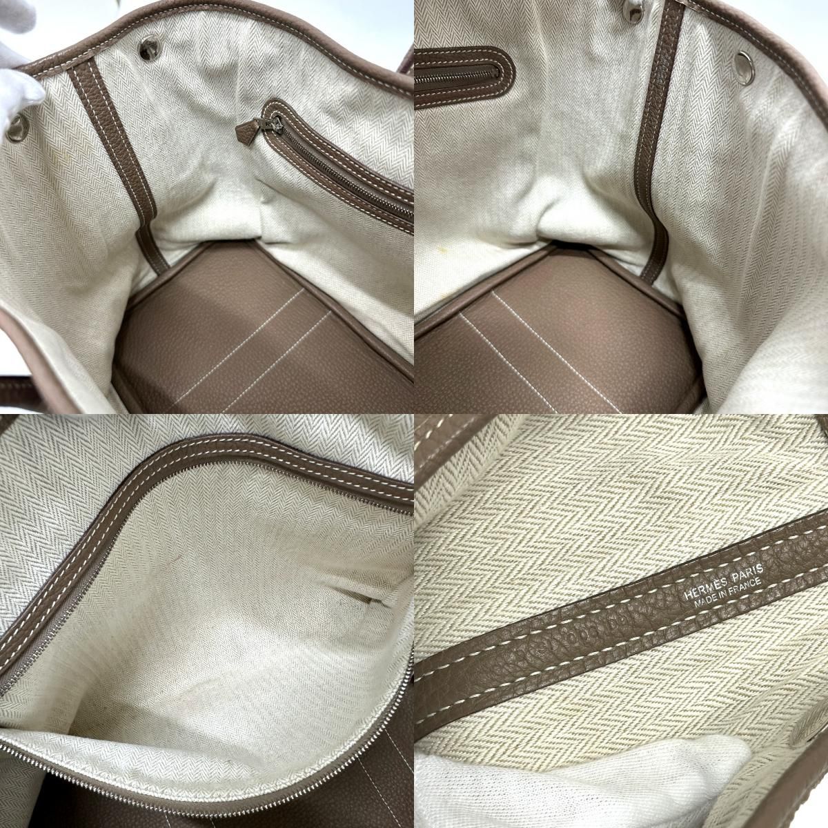 Hermes Tote Garden Party PM Negonda Etoupe Beige — view 8