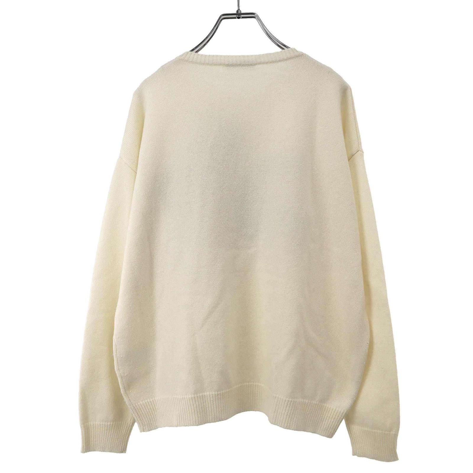 Max Mara Maxmara Macsmart Rough Locky Logo Lukashmiya Knit Sweater White — view 2