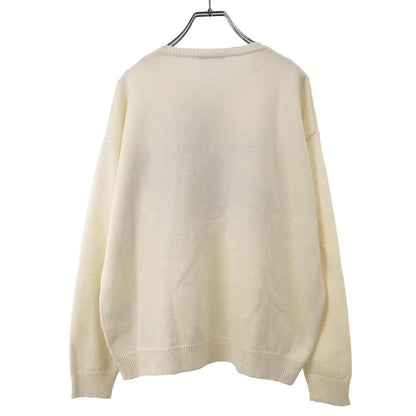 Max Mara Maxmara Macsmart Rough Locky Logo Lukashmiya Knit Sweater White — view 2