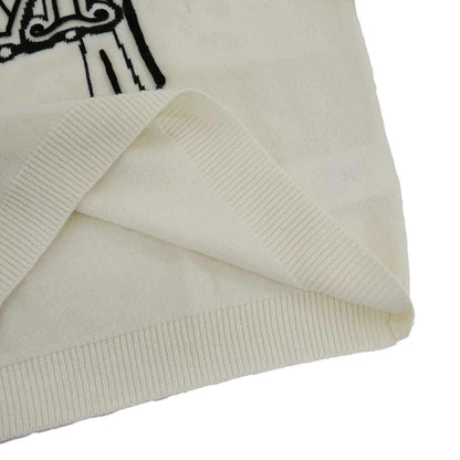 Max Mara Maxmara Macsmart Rough Locky Logo Lukashmiya Knit Sweater White — view 4