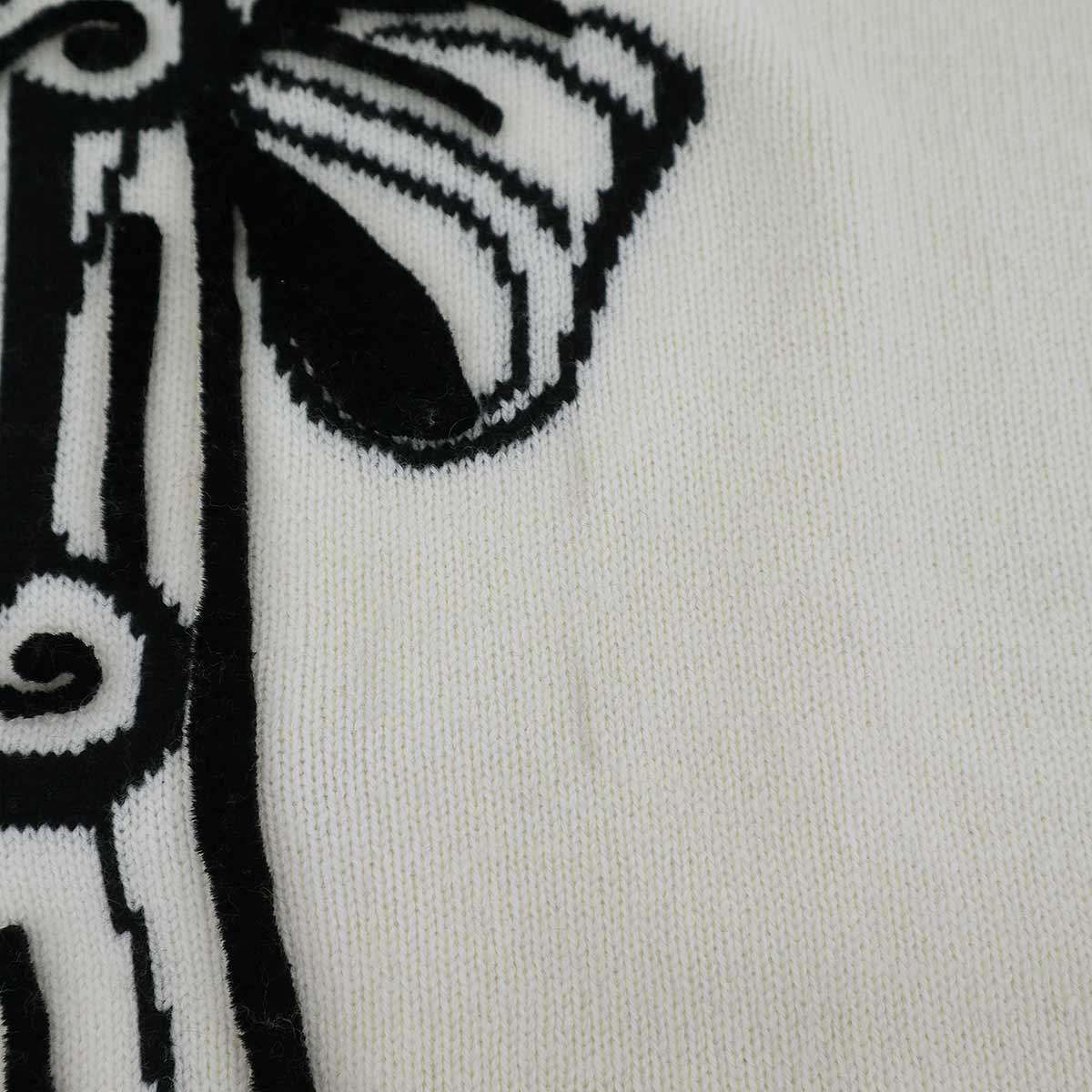 Max Mara Maxmara Macsmart Rough Locky Logo Lukashmiya Knit Sweater White — view 7