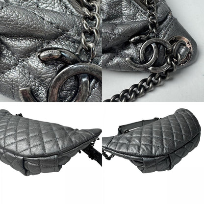 Chanel Waist Bag Silver Leather No 19 — view 9