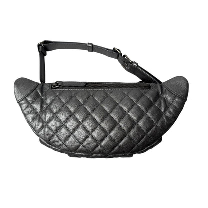 Chanel Waist Bag Silver Leather No 19 — view 3