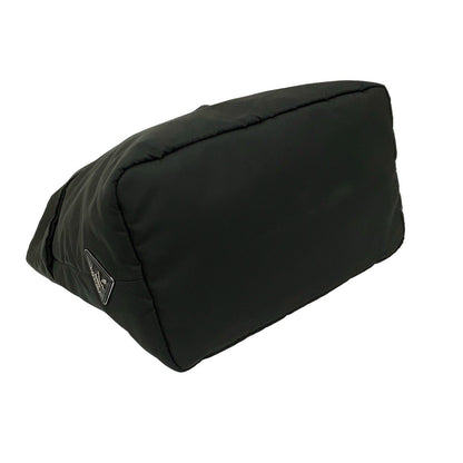 Prada Triangle Logo Nylon Leather Reversible 2-Way Shoulder Bag Black — view 7