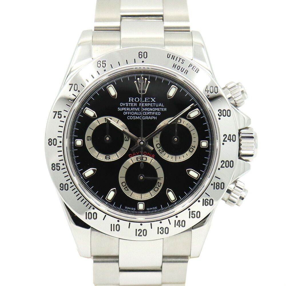 Rolex Cosmograph Daytona SS Black No Fine Needle Watch
