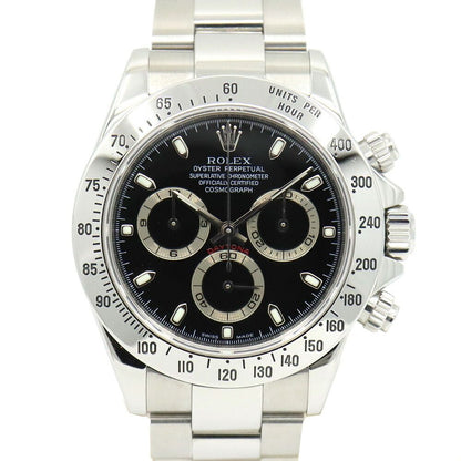 Rolex Cosmograph Daytona SS Black No Fine Needle Watch