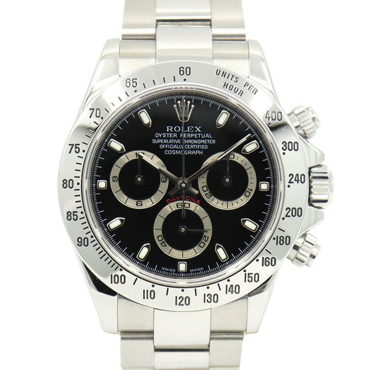 Rolex Cosmograph Daytona SS Black No Fine Needle Watch