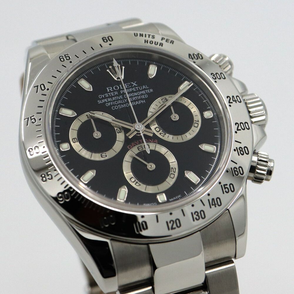 Rolex Cosmograph Daytona SS Black No Fine Needle Watch — view 2