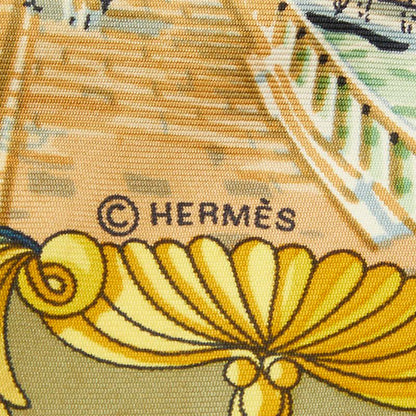 Hermes Carre 90 L'entente Cordiale Franco British Alliance Scarf Multicolor Red — view 2