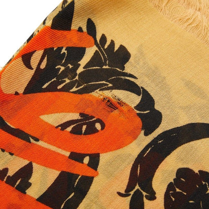 Loewe Shawl Beige Black Cashmere Cotton Scarf — view 6