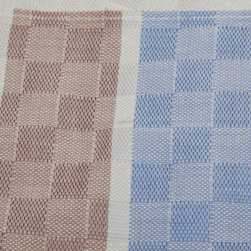 Louis Vuitton Damier Large Scarf Shawl Brown Gold Silk Wool — view 3