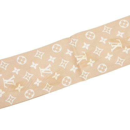 Louis Vuitton Bandeau Monogram Marbles Scarf Beige Green Silk — view 3