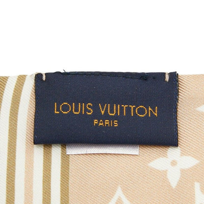 Louis Vuitton Bandeau Monogram Marbles Scarf Beige Green Silk — view 5